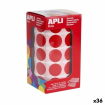 Aufkleber Apli Gomets Rot rund (36 Stück)