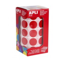 Autocollants Apli Gomets Rouge Rond (36 Unités)