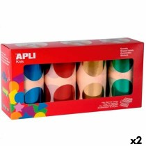 Autocollants Apli Gomets Multicouleur Rond 4 Pièces (2 Unités)