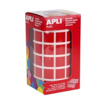 Aufkleber Apli Gomets Rot karriert 15 x 15 cm (36 Stück)