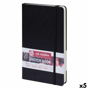 Carnet de croquis Talens Art Creation Sketch Book Noir 80 Volets 13 x 21 cm (5 Unités)