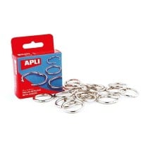 Ringe Apli Silberfarben Ø 38 mm Einband (10 Stück)
