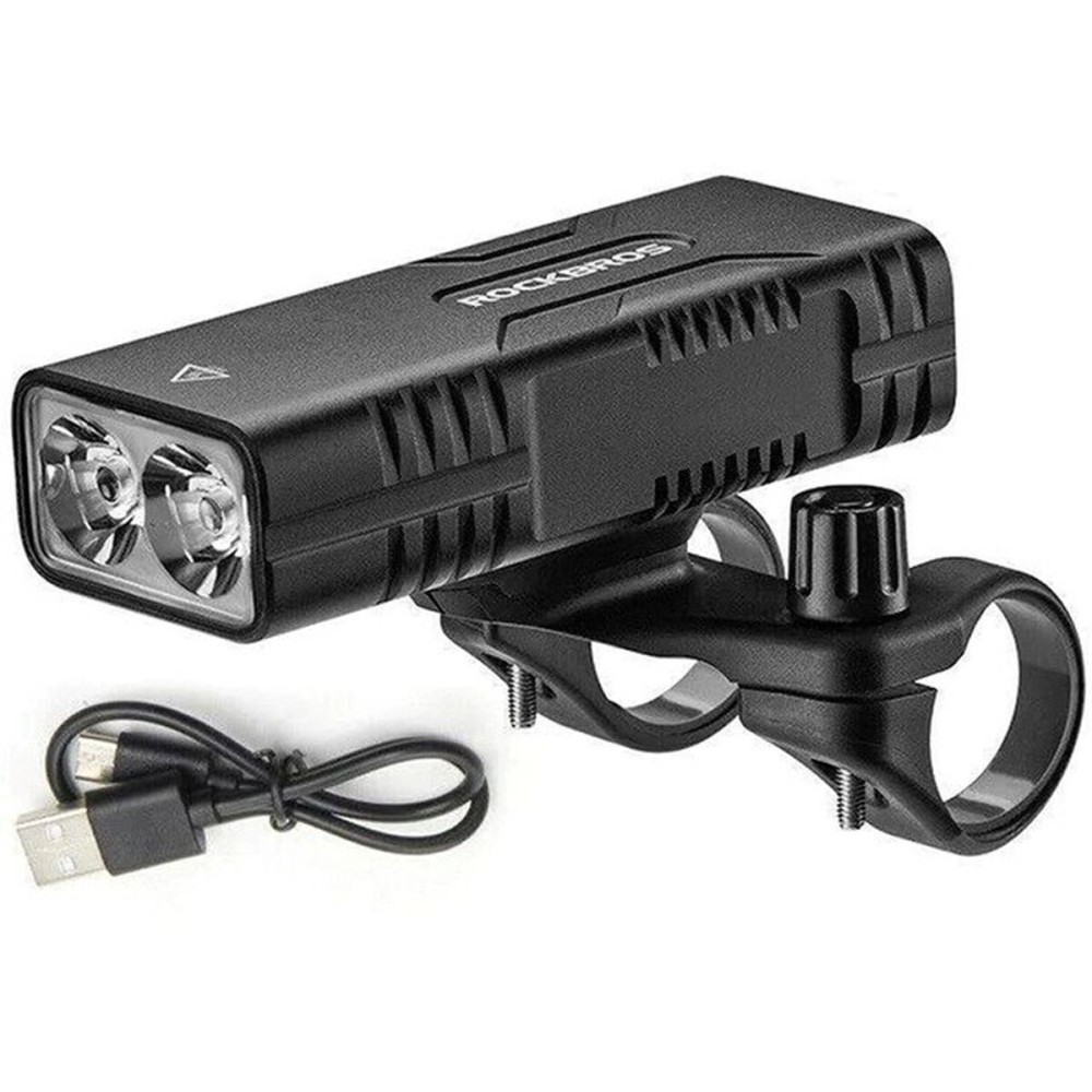 LED Bicycle Torch Rockbros Luz de bicicleta con función de powerbank