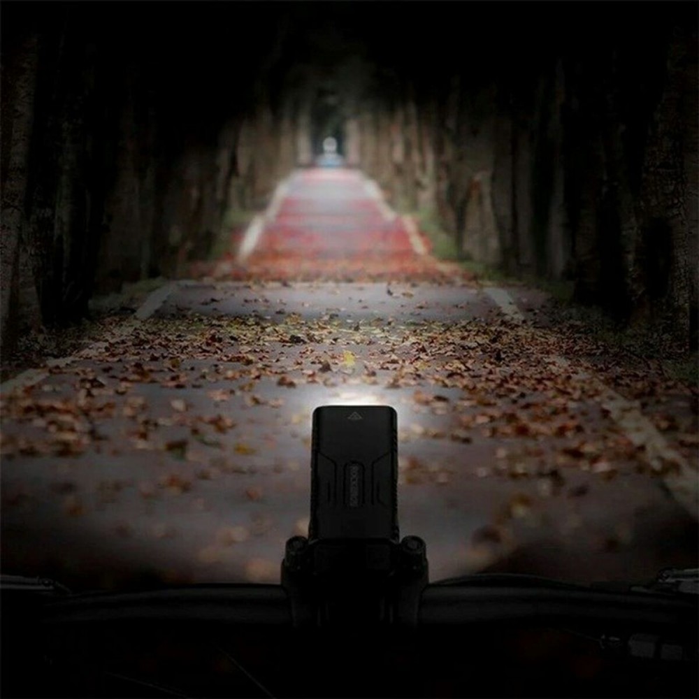 LED Bicycle Torch Rockbros Luz de bicicleta con función de powerbank