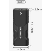 LED Bicycle Torch Rockbros Luz de bicicleta con función de powerbank