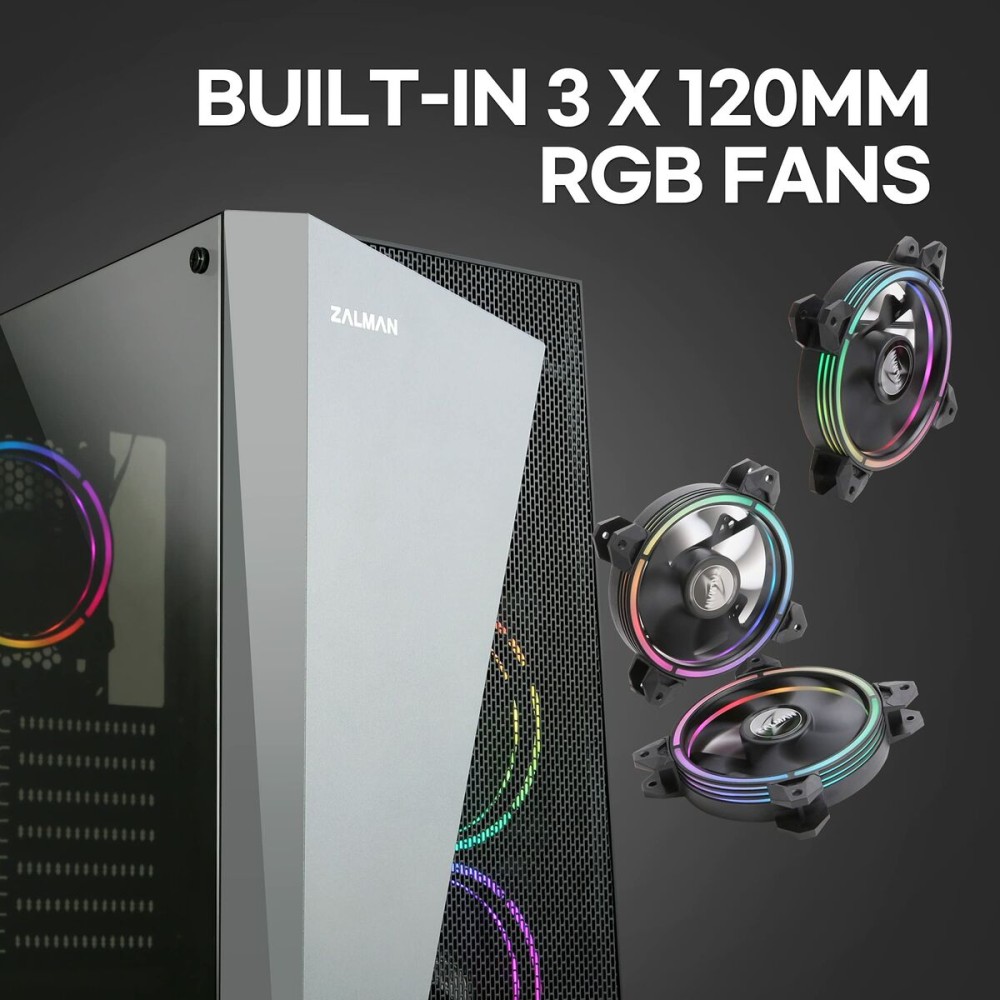ATX Semi-Tower Gehäuse Zalman S4 Plus Schwarz