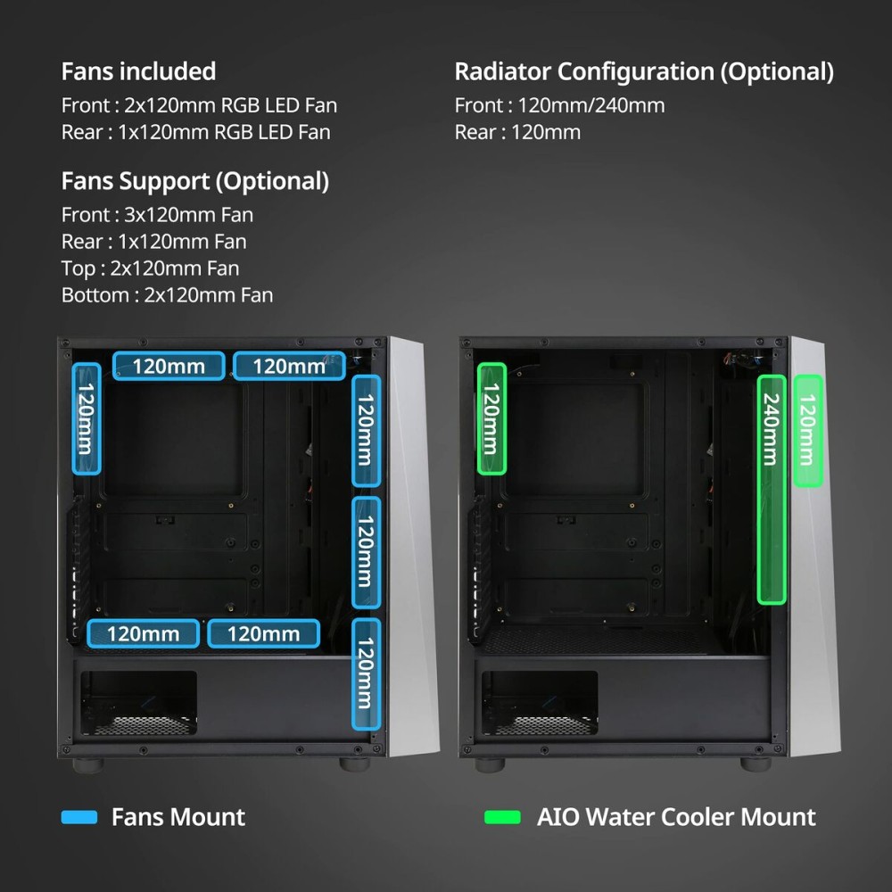ATX Semi-tower Box Zalman S4 Plus Black