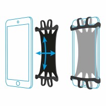 Support pour mobiles Mobilis 030004 5" 7" Noir Silicone