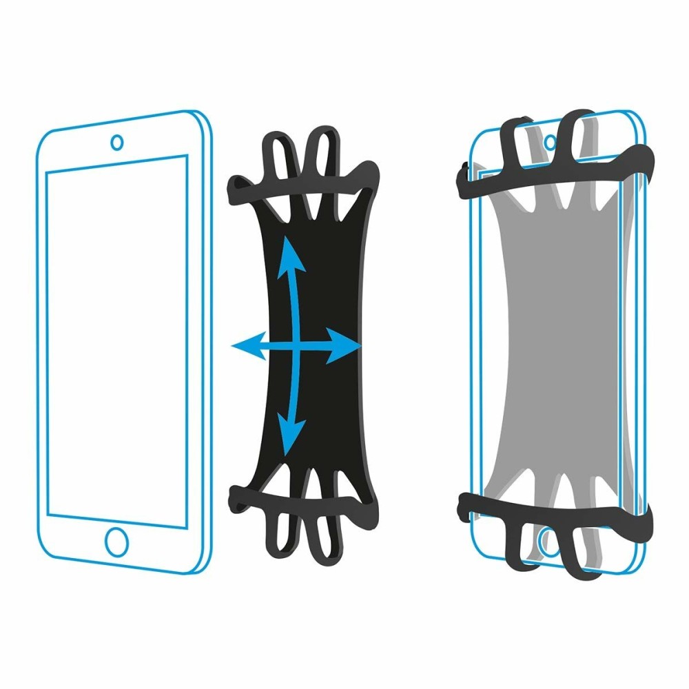 Support pour mobiles Mobilis 030004 5" 7" Noir Silicone