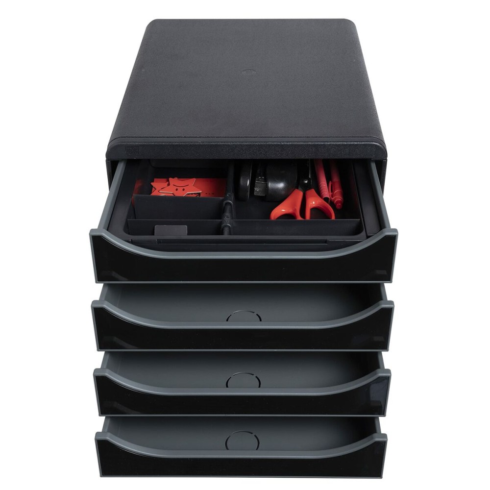 Schubladen-Organizer Exacompta DRAWINSERT 24,6 x 29,8 x 3,6 cm Kunststoff Schwarz (6 Stück)