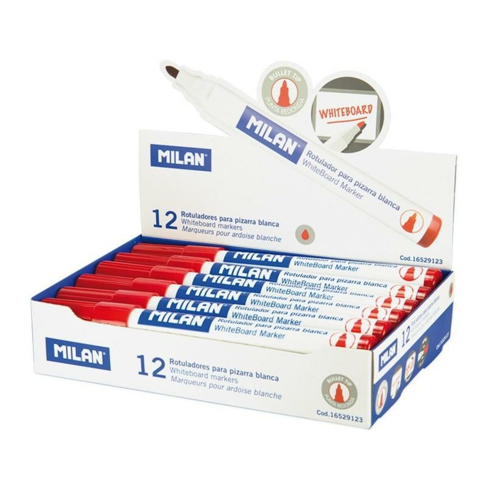 Set of Felt Tip Pens Milan Whiteboard 12 Pieces (36 Units)