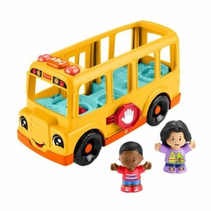 Figurine d’action Fisher-Price Little People-El autobús escolar-Vehículo de empuje musical HYT03