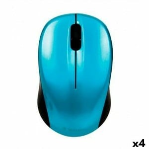 Schnurlose Mouse Verbatim GO NANO Blau Schwarz 1600 dpi (4 Stück)