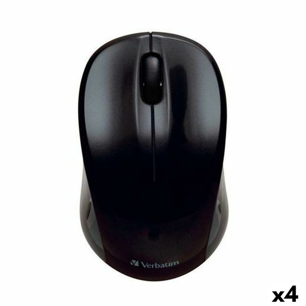 Souris sans-fil Verbatim GO NANO Noir 1600 dpi (4 Unités)