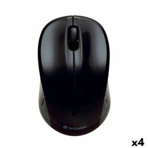 Schnurlose Mouse Verbatim GO NANO Schwarz 1600 dpi (4 Stück)
