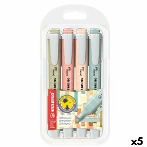 Ensemble de Marqueurs Fluorescents Stabilo SWING COOL NATURECOLORS Multicouleur 4 Pièces (5 Unités)