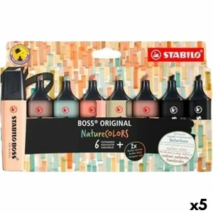 Ensemble de Marqueurs Fluorescents Stabilo BOSS ORIGINAL NATURECOLORS Multicouleur 8 Pièces (5 Unités)