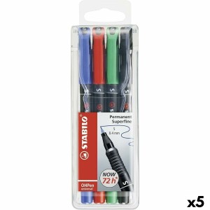 Ensemble de Marqueurs Stabilo OHPEN UNIVERSAL Multicouleur 0,4 mm 4 Pièces (5 Unités)