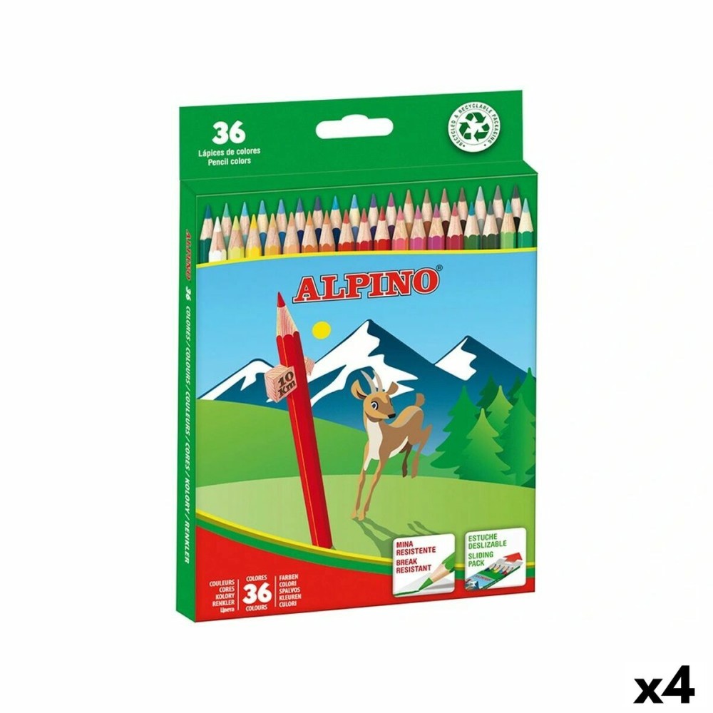 Buntstifte Alpino Bunt 36 Stücke (4 Stück)