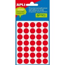 Klebeetiketten Apli Rot Kreis rund 5 Blatt (10 Stück)