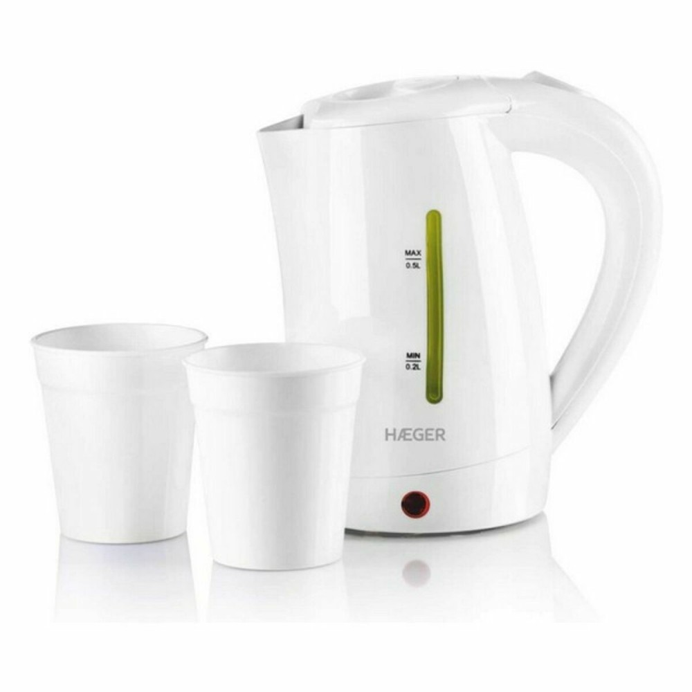 Bouilloire Haeger EK-10W.015A Blanc 1100 W Plastique 500 ml