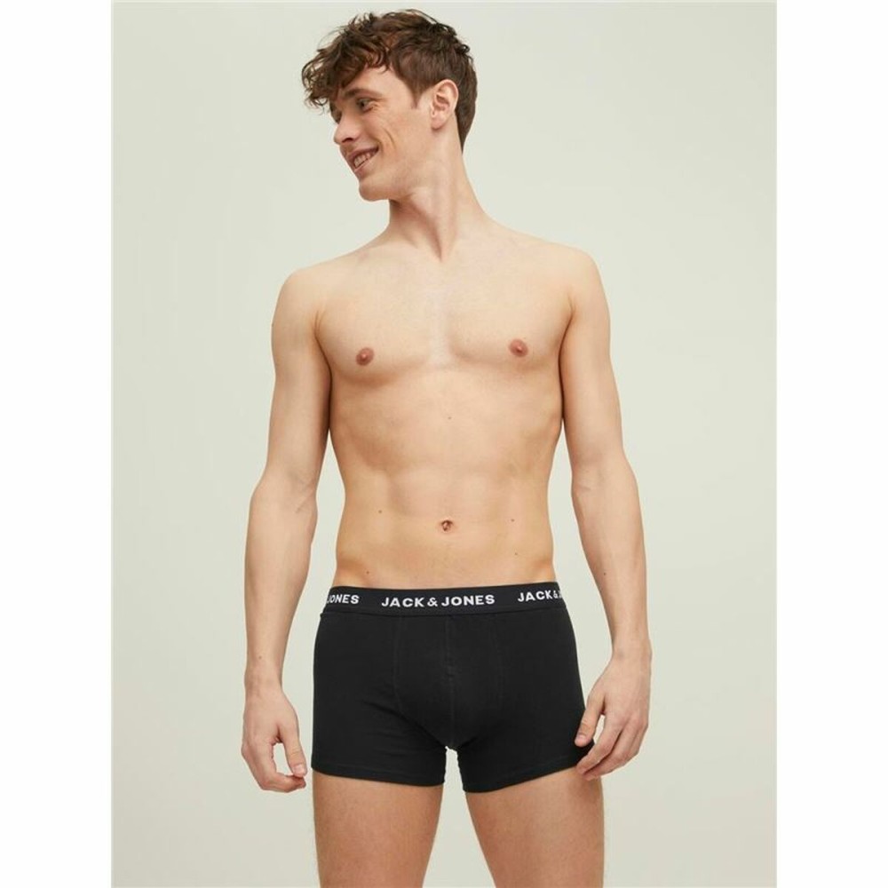 Men's Boxer Shorts Jack & Jones Jacsolid Black 10 Units