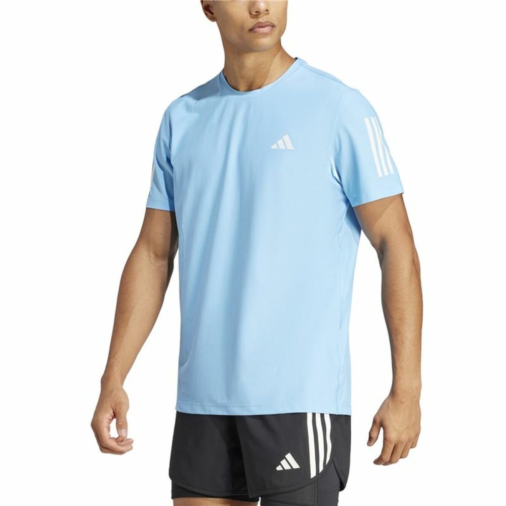 Men’s Short Sleeve T-Shirt Adidas Own The Run Blue