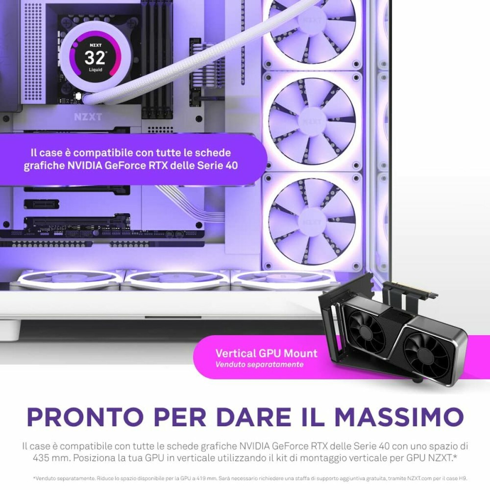 ATX Semi-Tower Gehäuse NZXT H9 All Weiß