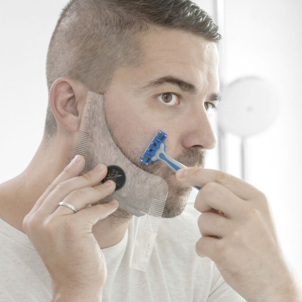 Hipster Barber Bartschablone InnovaGoods