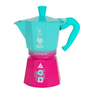 Italienische Kaffeemaschine Bialetti Blau Rosa Aluminium Thermoplastischer Kunststoff 6 Tassen