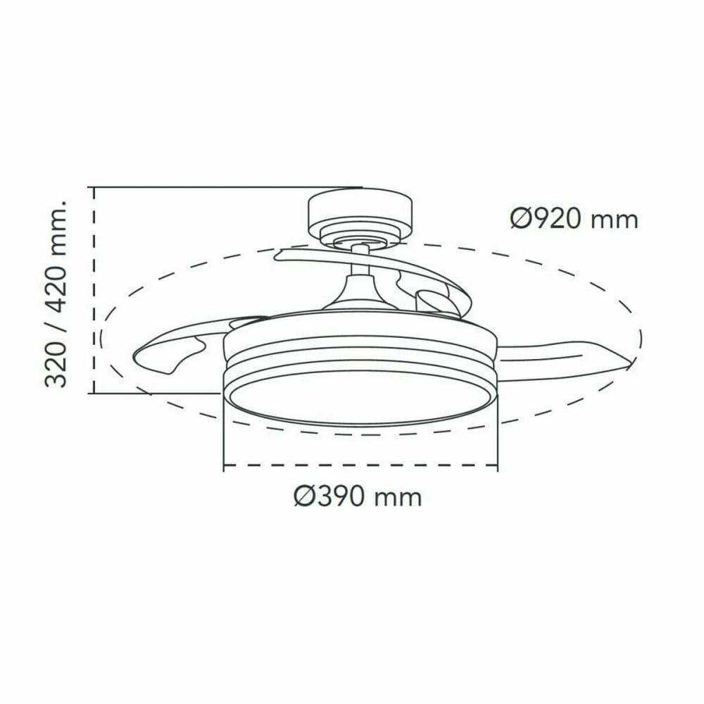 Deckenventilator CristalRecord 85-065-46-180 Schwarz