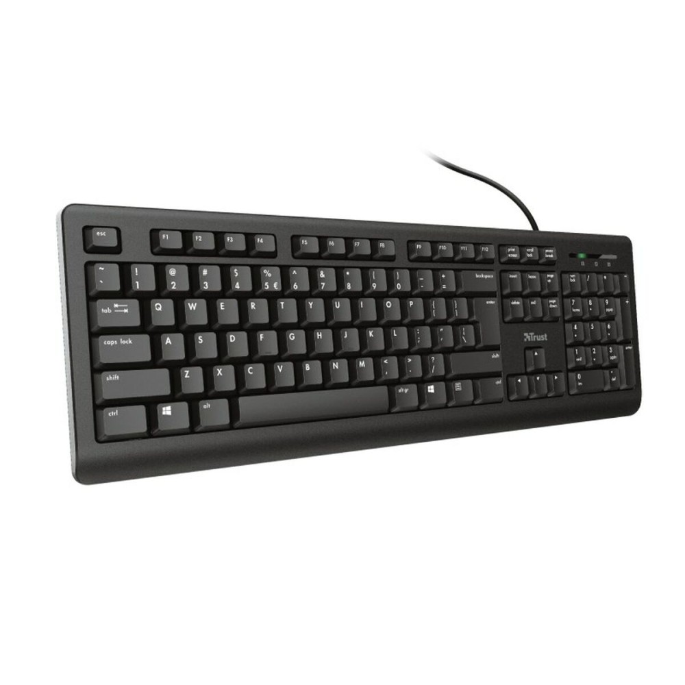 Clavier Trust 23880 Noir Anglais EEUU QWERTY