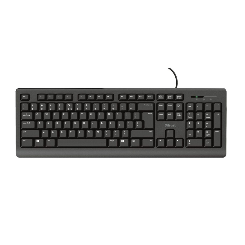 Tastatur Trust 23880 Schwarz Englisch EEUU QWERTY