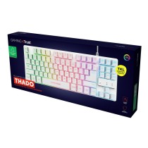 Gaming Tastatur Trust GXT 833W THADO Weiß Bunt QWERTY Qwerty US