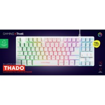 Gaming Tastatur Trust GXT 833W THADO Weiß Bunt QWERTY Qwerty US