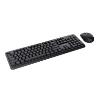 Keyboard and Wireless Mouse Trust TKM-350 Black QWERTY