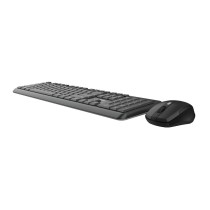 Keyboard and Wireless Mouse Trust TKM-350 Black QWERTY