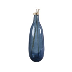 Bodenvase Alexandra House Living Blau Gold Recyceltes Glas 25 x 75 x 25 cm