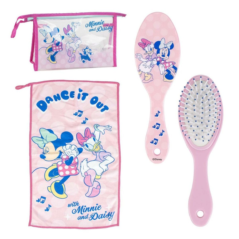 Kulturbeutel mit Zubehör Minnie Mouse Rosa 23 x 15 x 8 cm