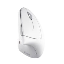 Mouse Trust Verto Vertical Weiß Rot Schwarzweiß