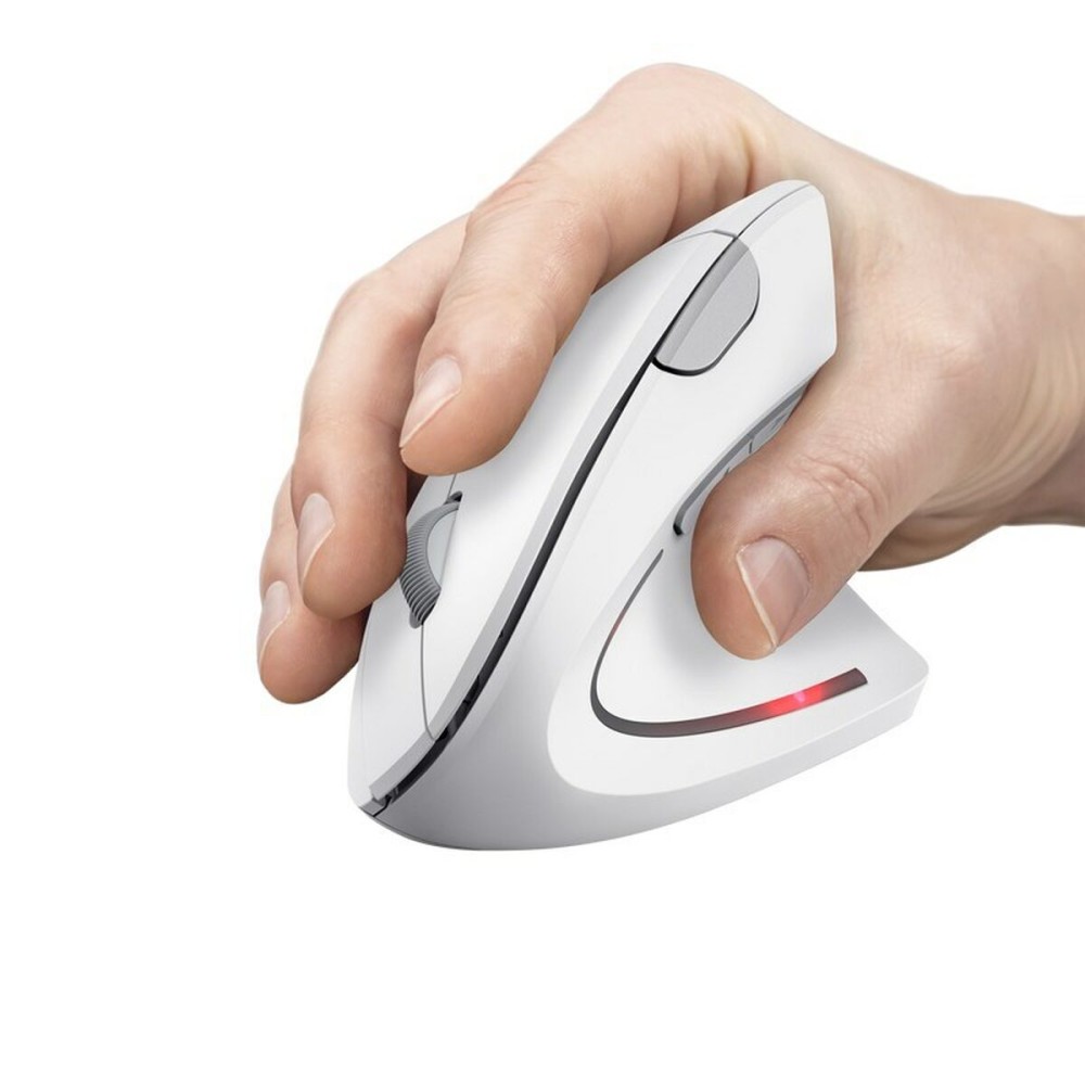 Souris Trust Verto Vertical Blanc Rouge Monochrome