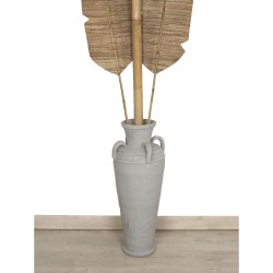 Bodenvase Alexandra House Living Grau Terrakotta 30 x 80 x 30 cm Mit Griffen