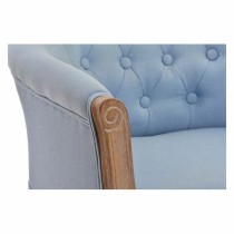 Hocker DKD Home Decor Blau Polyester Holz Kautschukholz 58 x 56 x 69 cm