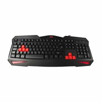 clavier et souris Tacens MCP1 Noir Rouge Monochrome Espagnol Qwerty