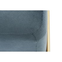 Banquette DKD Home Decor Mousse Bleu Doré Métal Polyester Velours Bois MDF (80 x 80 x 42 cm)