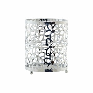 Besteckkorb DKD Home Decor Silberfarben Metall Margerite 12 x 12 x 15 cm