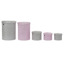 Panier Multi-usages DKD Home Decor Gris Rose polypropylène 42 x 42 x 52,5 cm 4 Kg