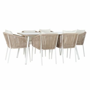Tisch-Set mit Stühlen DKD Home Decor Beige 78 cm 163 x 95 x 6 cm 