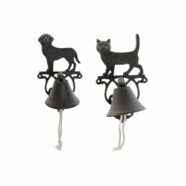 Hotte décorative DKD Home Decor Marron Brun foncé Corde Fer Chat Chien 14 x 15 x 24 cm (2 Unités)