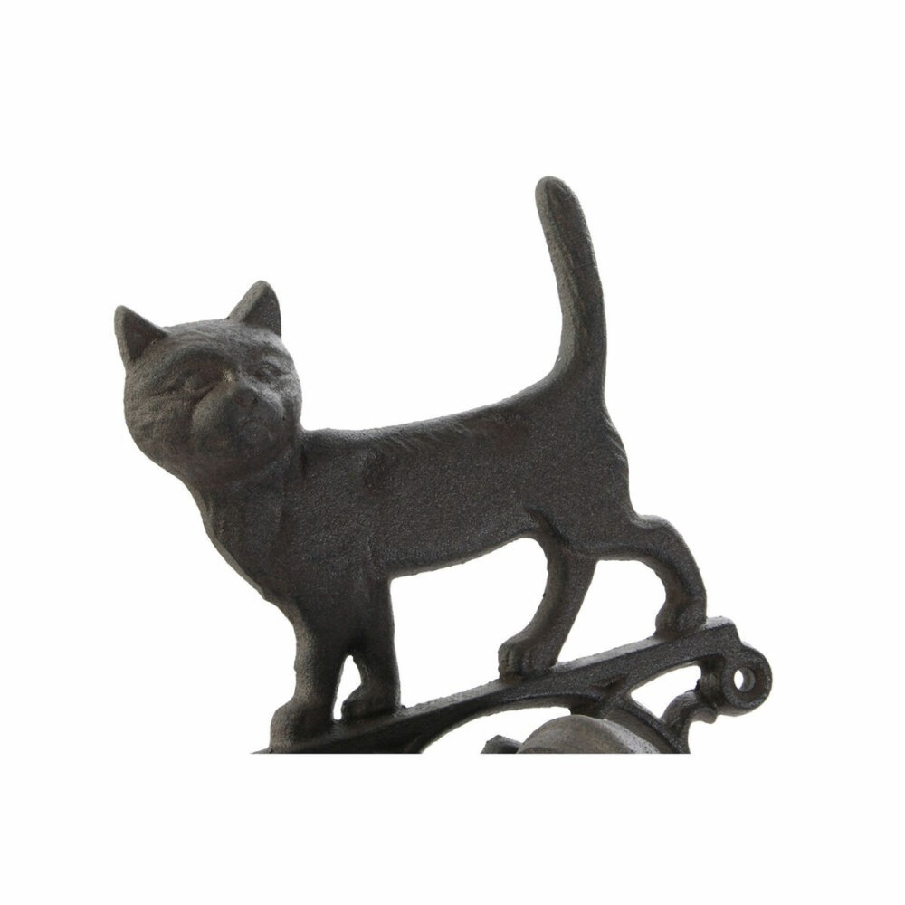 Hotte décorative DKD Home Decor Marron Brun foncé Corde Fer Chat Chien 14 x 15 x 24 cm (2 Unités)